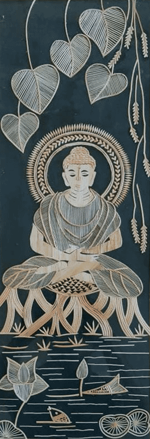 Buy Lord Buddha in Sikki Grass work by Suraj Kumar Sahu