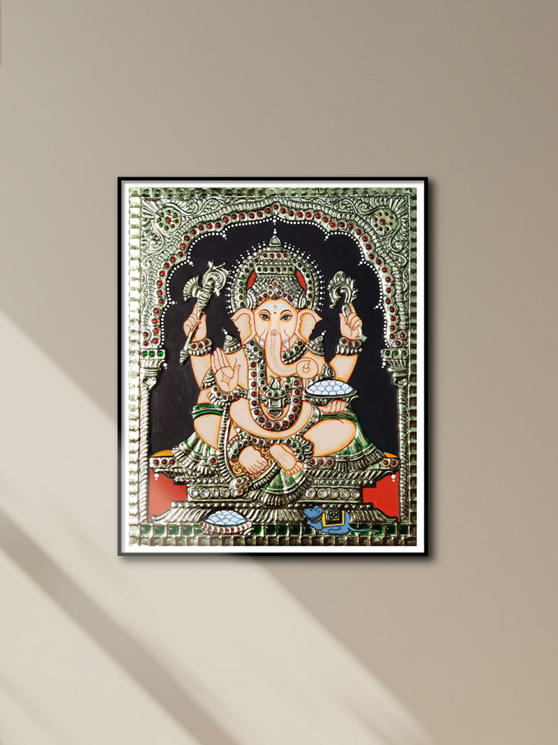 Shop Lord Ganesha: Tanjore Painting by Sanjay Tandekar