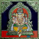 Lord Ganesha, Tanjore Painting by Sanjay Tandekar