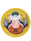 Shop for Ganesha Kalighat Wall Plates 