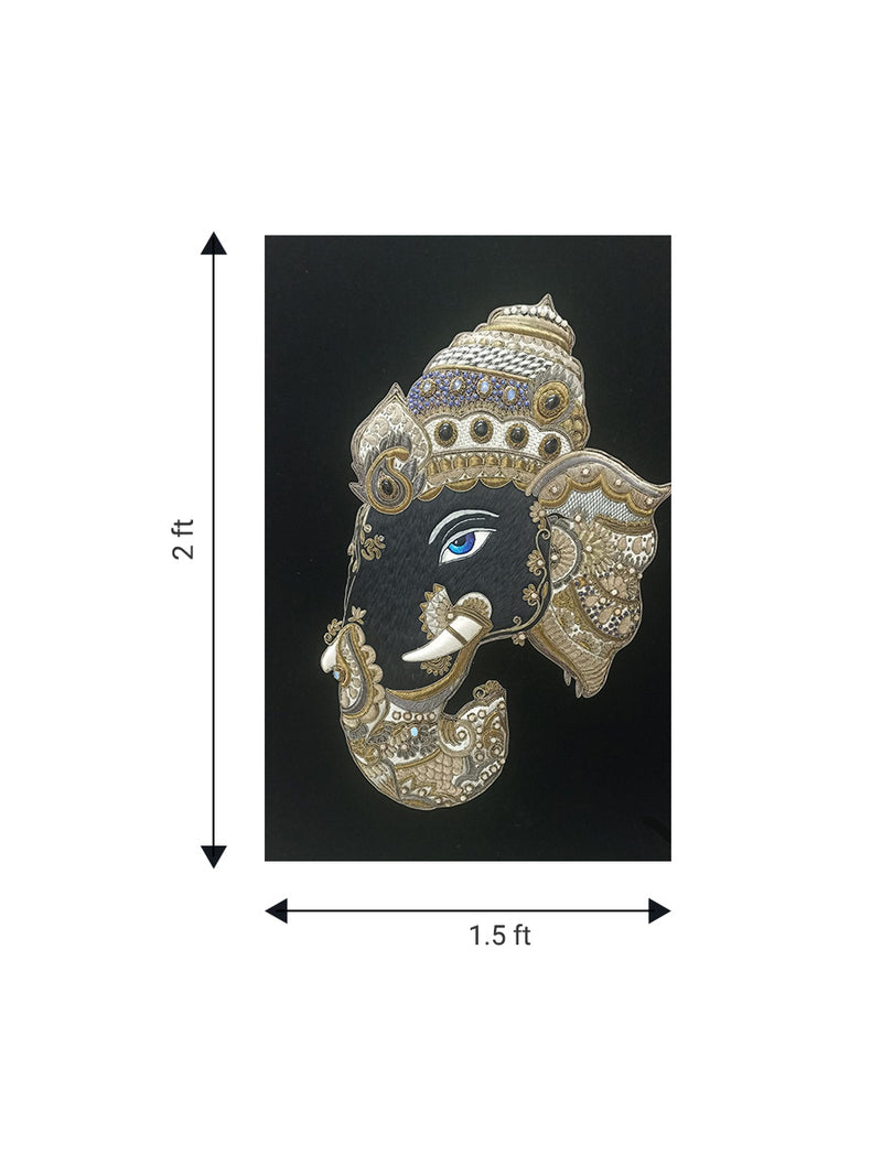 Lord Ganesha in Zardozi for sale