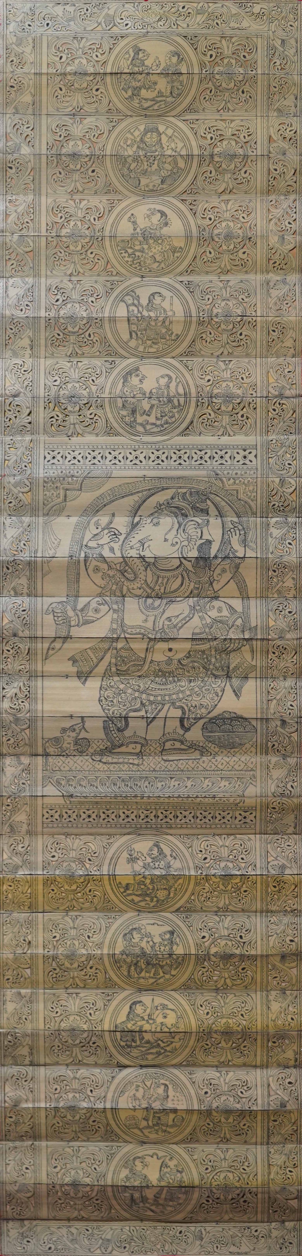 Lord Ganesh’s Transformation: Divine Metamorphosis" Pattachitra by apindra Swain