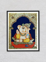 Lord Ganpati, Tanjore Painting by Sanjay Tandekar