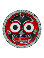 Order online Lord Jagannath's Red and Black Pattachitra Wooden Wall Plates