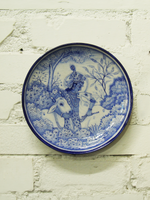 Shop Lord Krishna In Blue Pottery Plates by Shilp Guru Gopal Saini