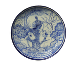 Buy Lord Krishna In Blue Pottery Plates by Shilp Guru Gopal Saini