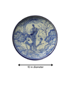 Lord Krishna In Blue Pottery Plates for sale