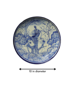 Lord Krishna In Blue Pottery Plates for sale