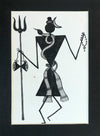 Buy Lord Shiva, Warli Art by Dilip Bahotha