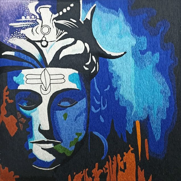 Buy Lord Shiva in Zardozi by Md. Bilal