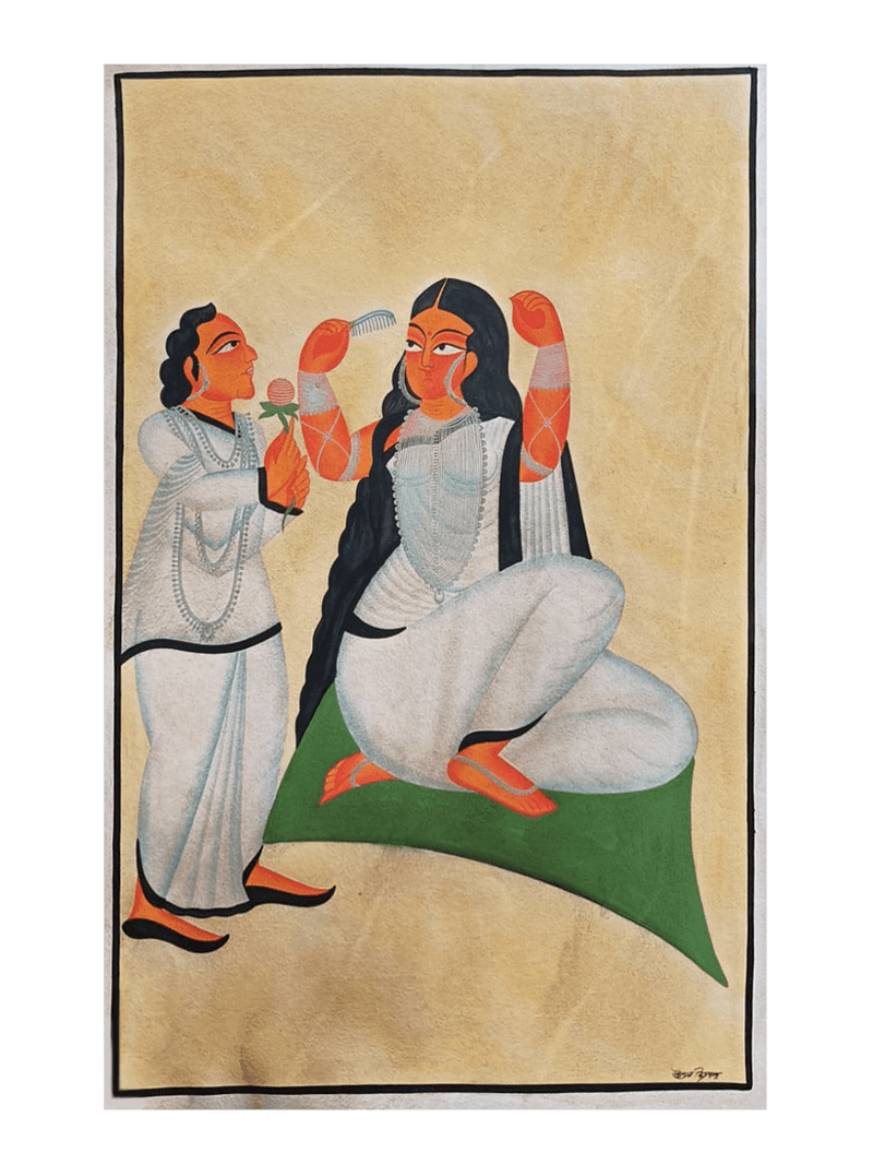 Buy kalighat art painting / home decor/ west bengal art