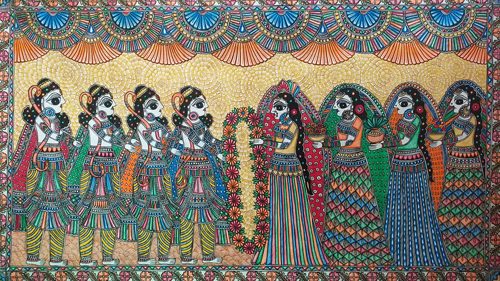 Shop Ram Sita Swyambar: Madhubani by Ambika Devi