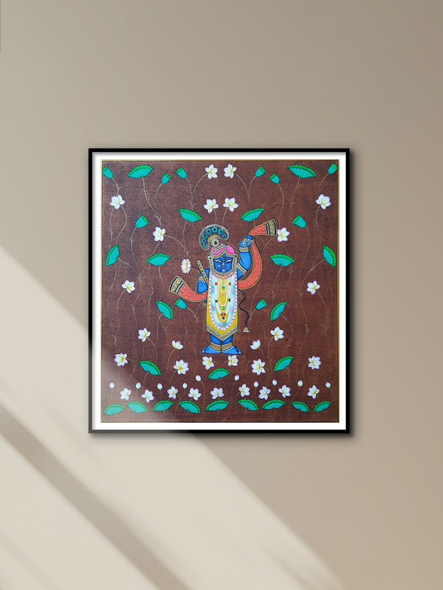 Shop Sreenathji amidst Nature in Miniature Painting by Mohan Prajapati