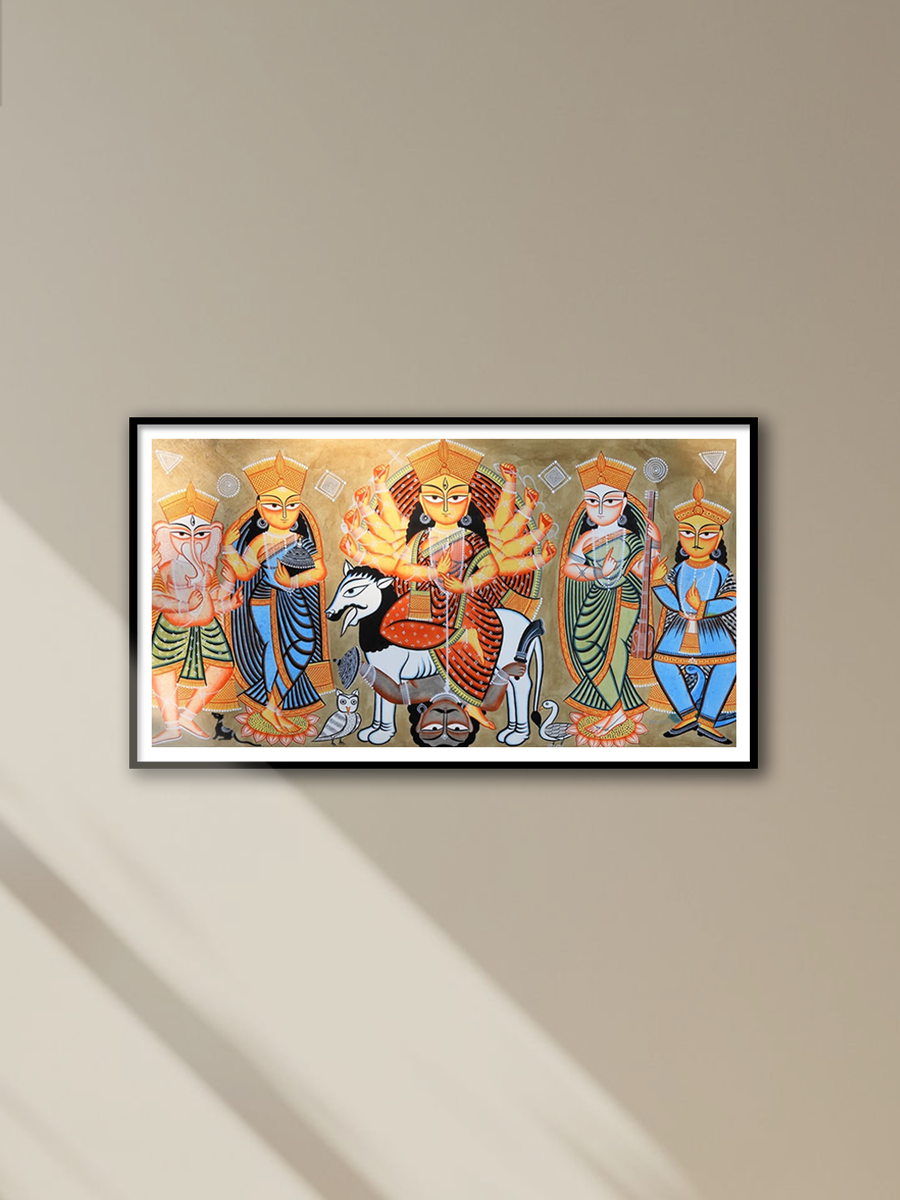 Shop Maa Durga: Kalighat painting by Manoranjan Chitrakar