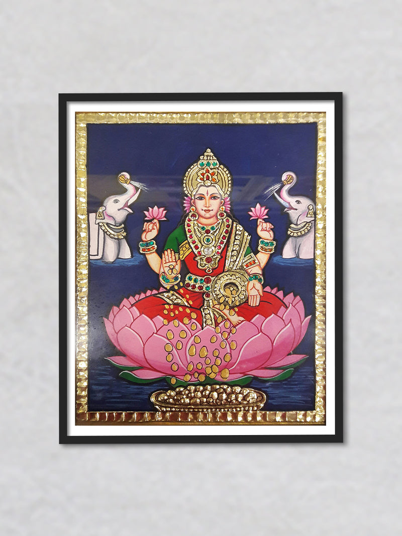 Maa Lakshmi, Tanjore Painting by Sanjay Tandekar