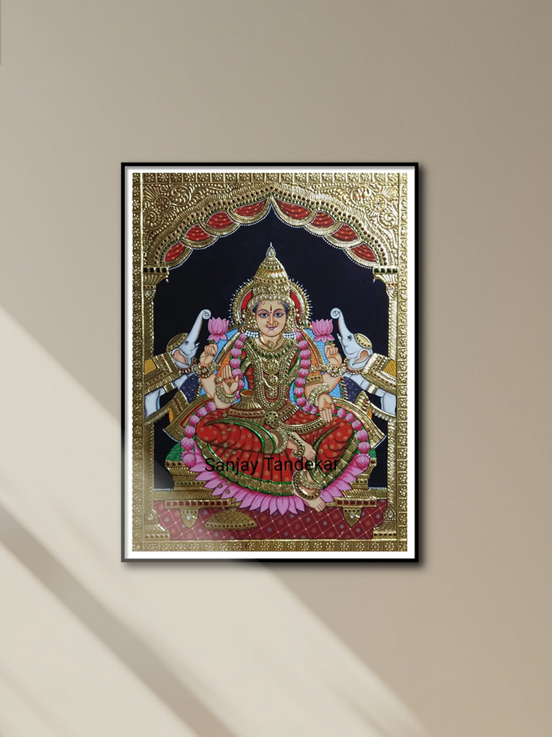 Maa Lakshmi Tanjore Painting by Sanjay Tandekar