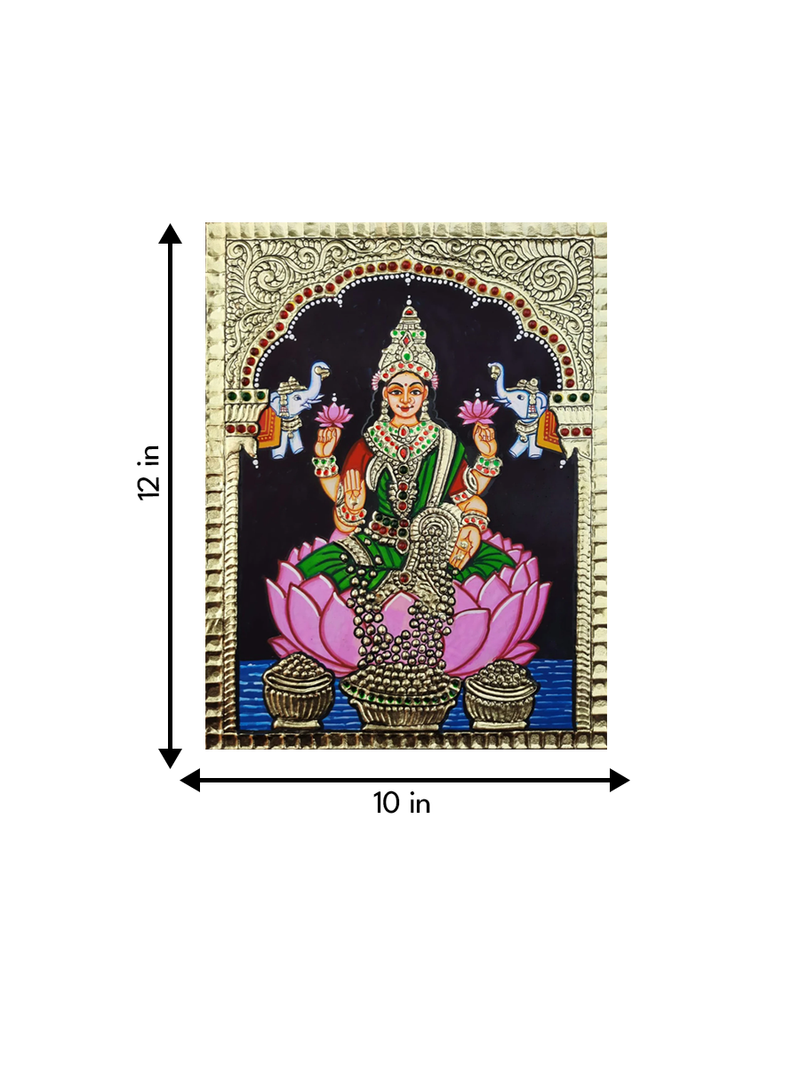 Maa Lakshmi Tanjore Painting by Sanjay Tandekar