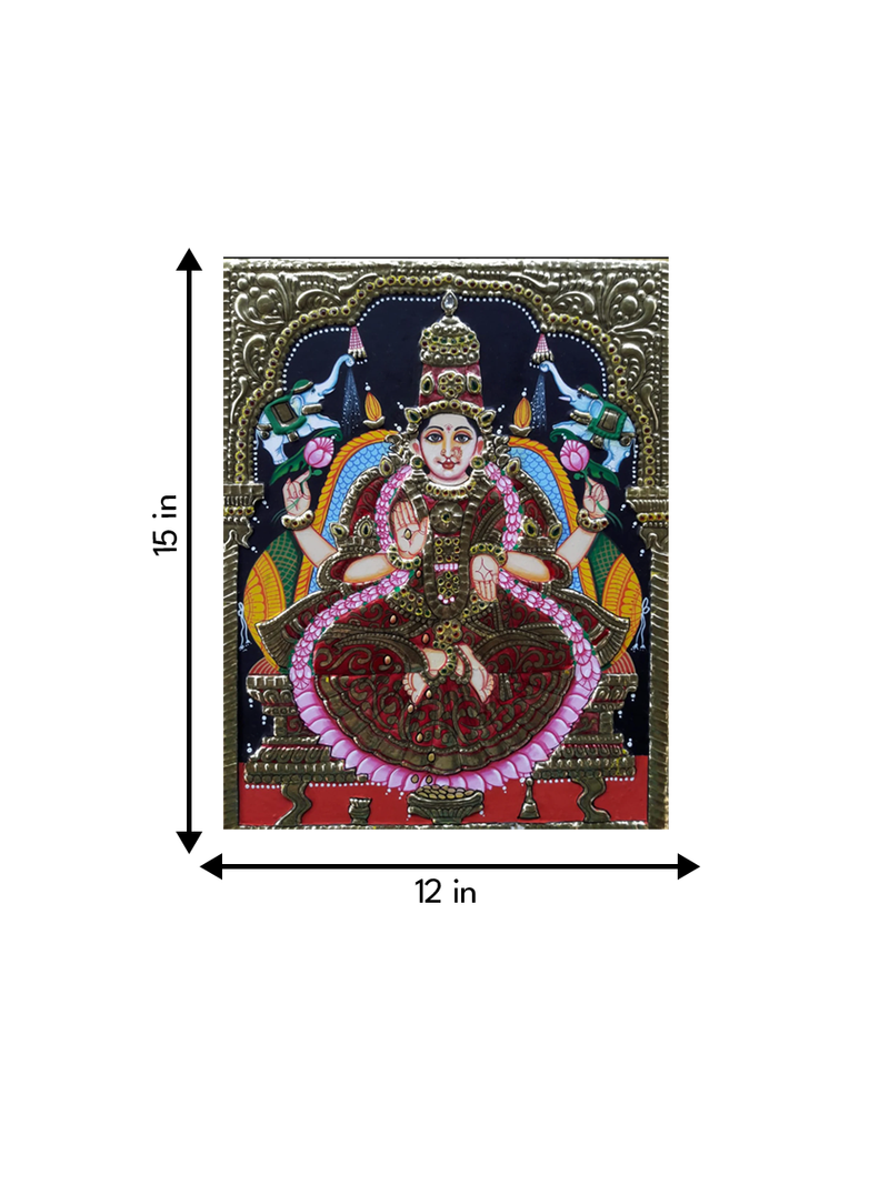 Maa Lakshmi Tanjore Painting by Sanjay Tandekar