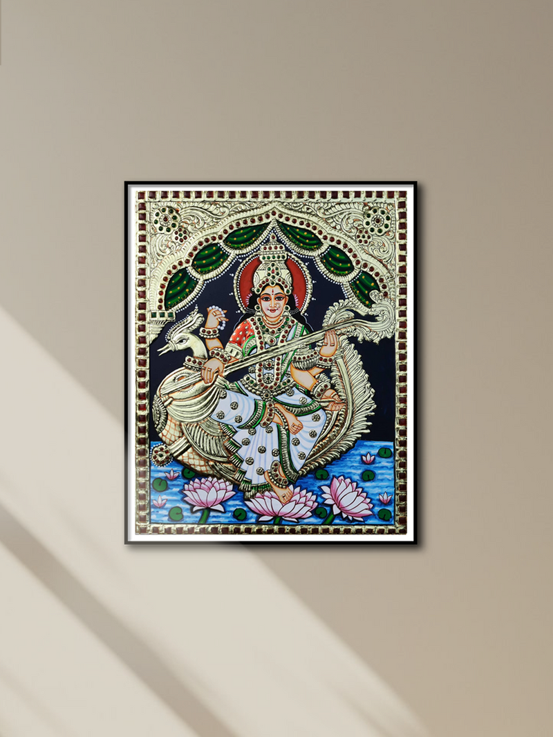 Shop Maa Saraswati Tanjore Painting by Sanjay Tandekar