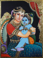 Buy Maa Yashoda Ka Nandlala: Tanjore Painting by Sanjay Tandekar