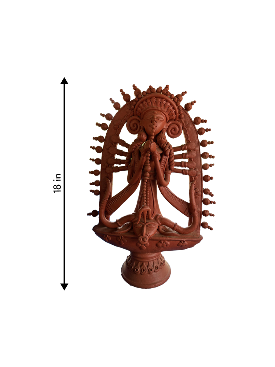 Mahishasura Mardini in Terracotta for sale