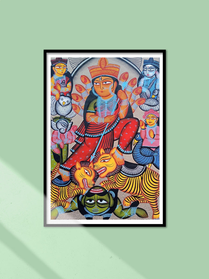 Shop Mahishasuramardini in Bengal Pattachitra by Laila Chitrakar