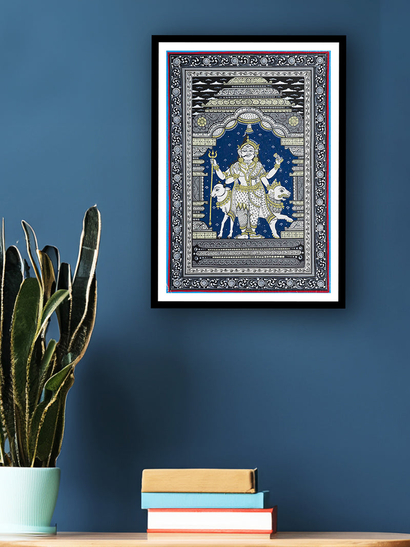 Explore Majestic Harmony: Sale on the Spectacle of Ardhanareshwar at Mandapa Pattachitra Painting