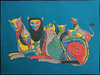 Majestic Lions in Kalighat by Uttam Chitrakar