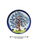 Majestic Tree In Blue Pottery Plate for sale