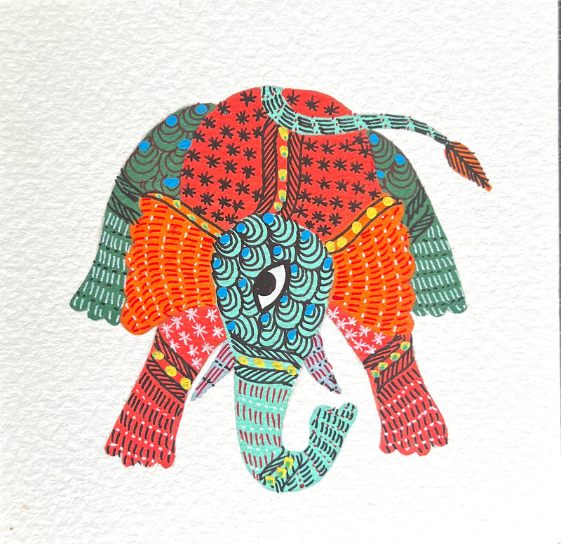 Buy Majestic elephant in Gond by Kailash Pradhan