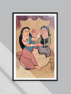 Shop Man and Woman in Bengal Pattachitra by Lalita Chitrakar