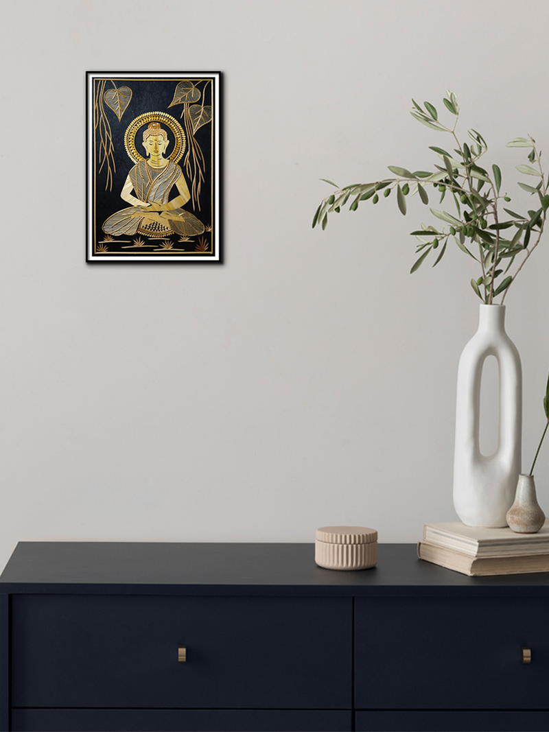 Shop Meditating Buddha: Sikki Grass Artwork