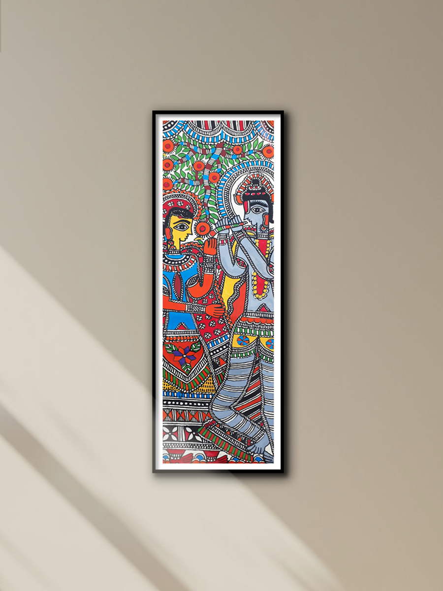 Buy Melodic Love of Radha Krishna in Madhubani art 