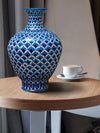 Midnight Lustre: The Enigmatic Pot of Cosmic Allure, Blue Pottery By Gopal Lal Kharol