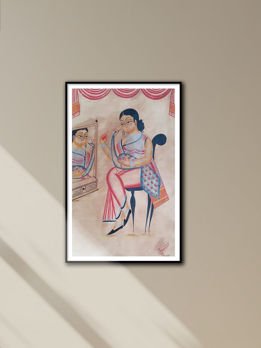 Shop Mirror of Appreciation:Kalighat painting by Manoranjan Chitrakar