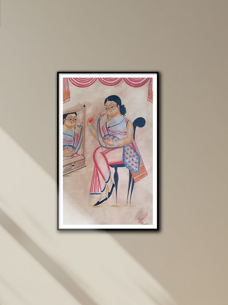 Shop Mirror of Appreciation:Kalighat painting by Manoranjan Chitrakar