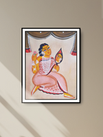 Mirror of Confidence: Uttam Chitrakar's Kalighat Self-Admiration