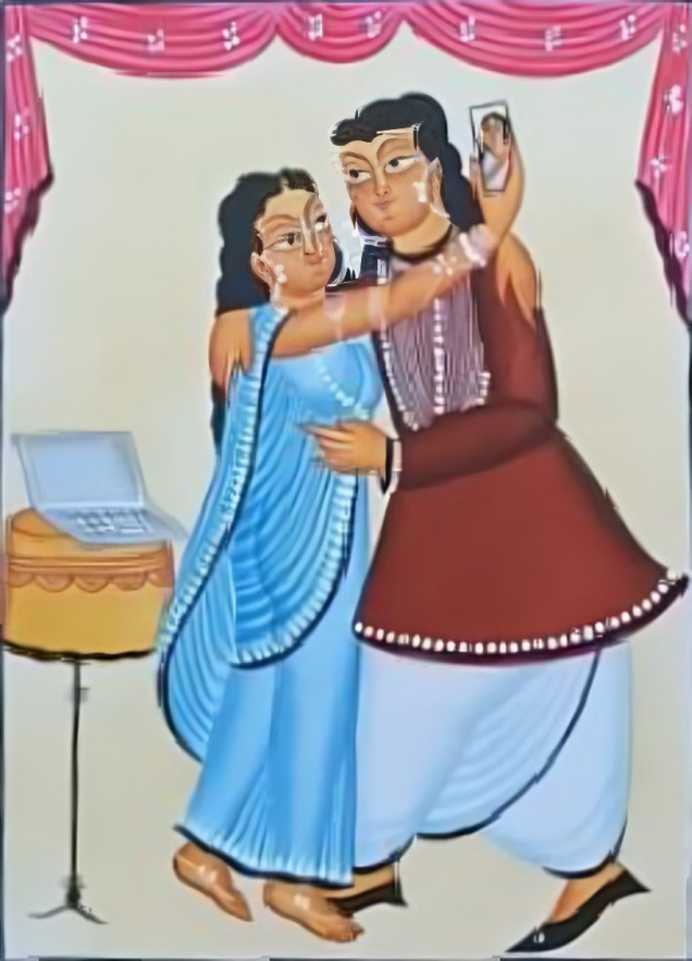 Buy Moment of affection in Kalighat by Uttam Chitrakar