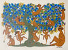 Monkeys on Tree, Bhil Art by Geeta Bariya