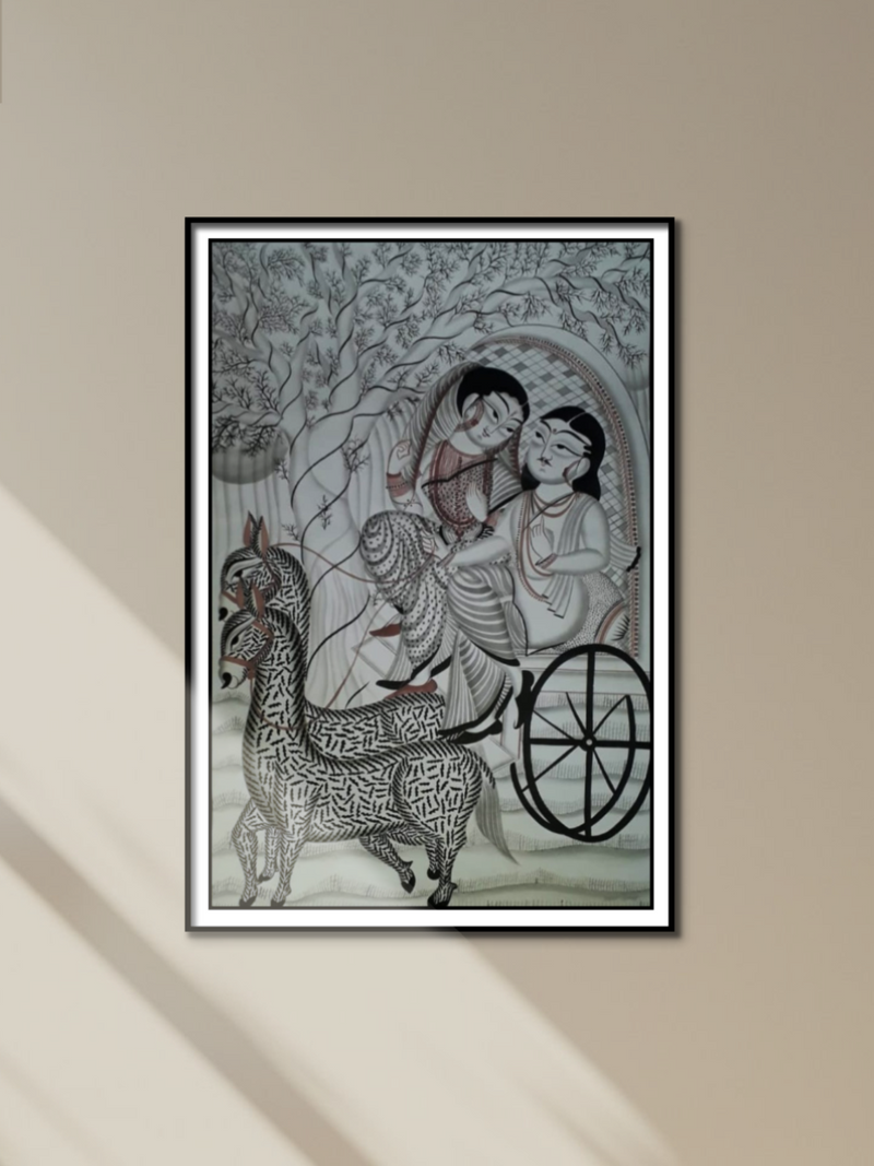 Monochromatic Bonds: Uttam Chitrakar's Travelling Couple for Sale