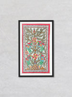 Motherhood - Arboreal Tapestry, Madhubani Painting by Priti Karn