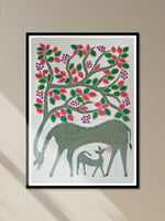 Shop Mother's Care: Deer and Her Baby in Bhil Painting by Geeta Bariya