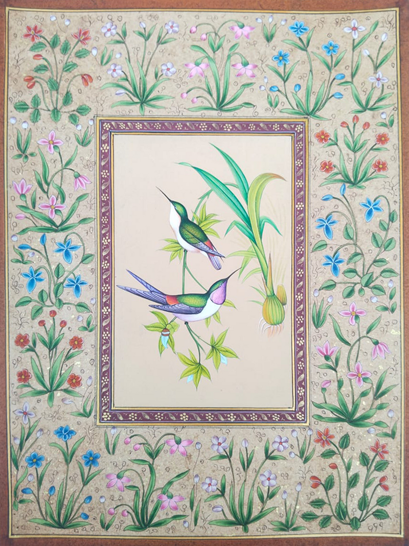 Shop Mughal Bird in Miniature Art by Mohan Prajapati