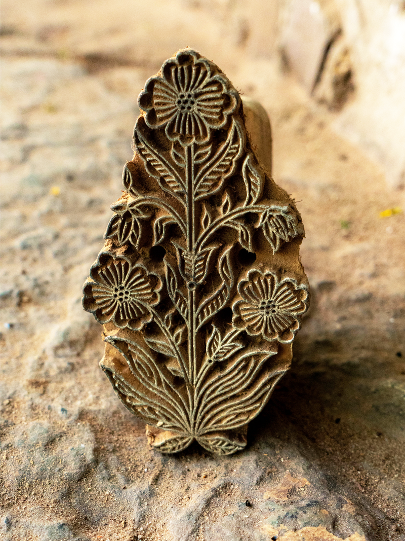 Mughal Floral Patterns in Wooden Block by Vikas Singh for Sale at memeraki.com