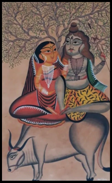 Mystical Union: Uttam Chitrakar's Kalighat Legacy for Sale