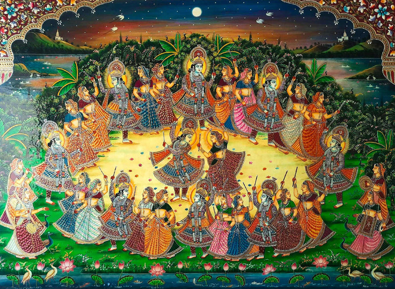 shop Pankaj Kumar's Raas Leela Usta Miniature Painting