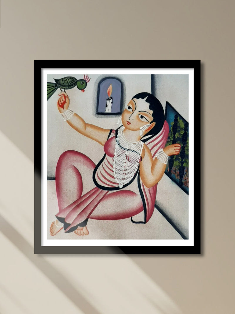 Shop Mystique of the Parrot:Kalighat Art by Bapi Chitrakar