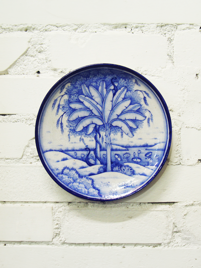 Buy Natural Landscape In Blue Pottery Plate by Shilp Guru Gopal Saini