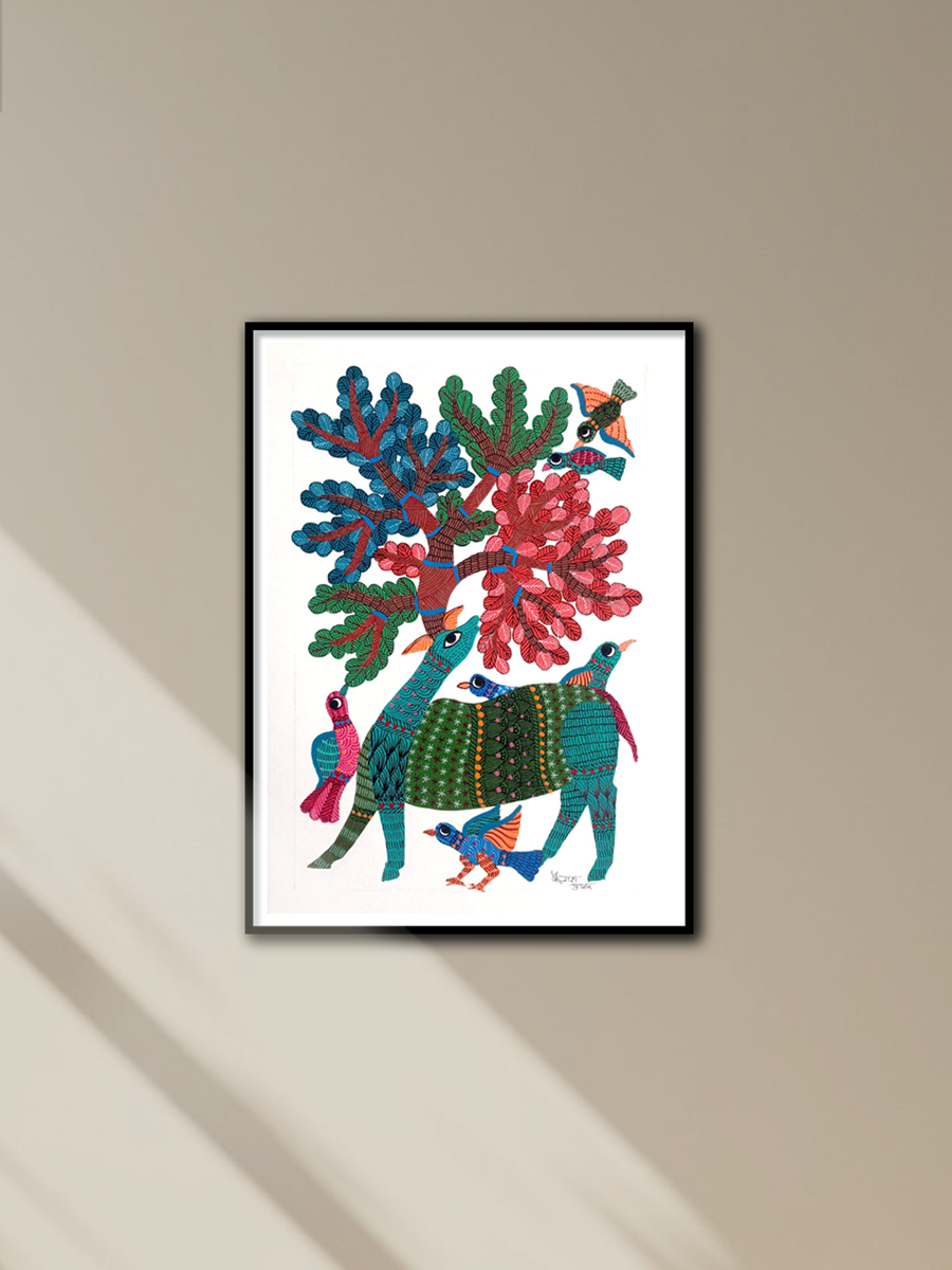 shop Nature's Ballet: Gond Art by Kailash Pradhan