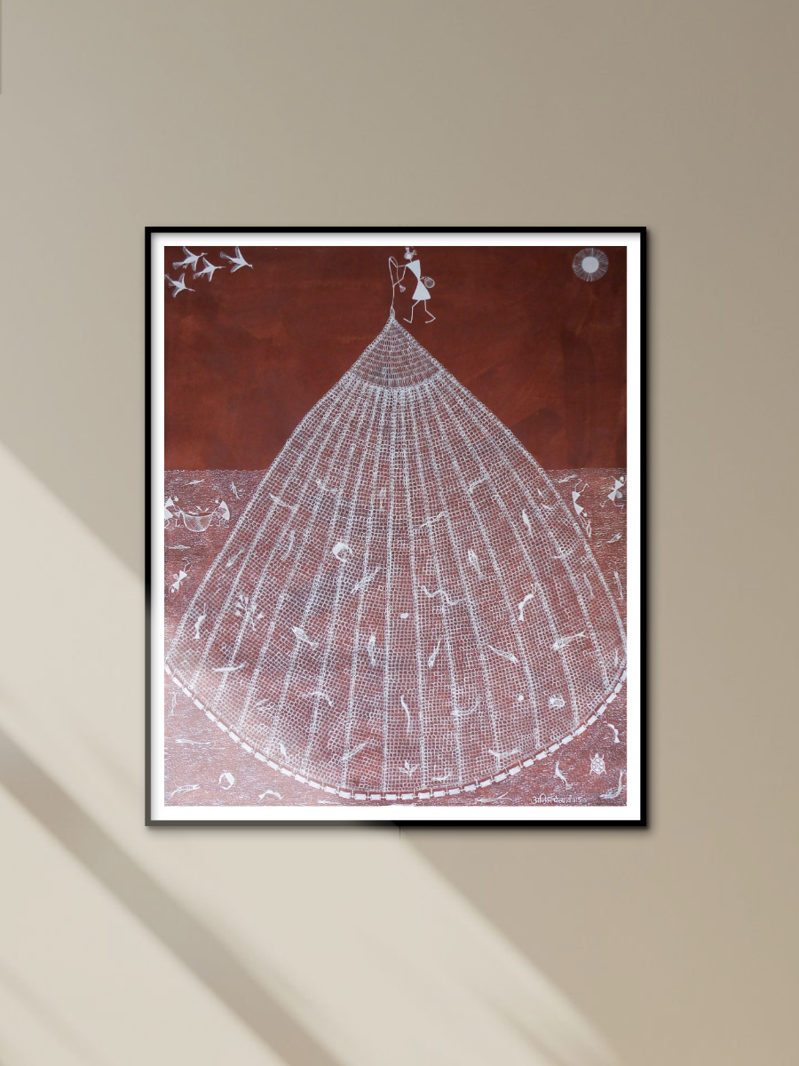 buy Net: Warli painting by Anil Wangad